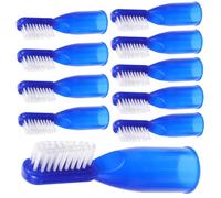 EXQUIMEUBLE Spazzolino Da Denti Da Dito Sicuro Per Prigione 10 Pezzi, Mini Spazzolini Da Denti Corti in Plastica, Portatili e Leggeri Per Igiene Orale in Carceri, Ospedali e Viaggi