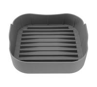 EXQUIMEUBLE Teglia per Friggitrice ad Aria in Silicone Resistente al Calore con Design Curvo Convesso verso L'alto, Stabile per Uso Domestico e Ristoranti