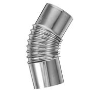 EXQUIMEUBLE Tubo Di Scarico Gomito Da 45 Gradi in Acciaio Inossidabile Prolunga Per Canna Fumaria Per Stufa Da Campeggio All'aperto