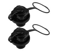 EXQUIMEUBLE Valvola per Sport Acquatici Nero e Design Compatto e Alta Tenuta per Aria Gonfiabile 2 Pezzi in PVC Kayak Canoe Avventure All'aperto