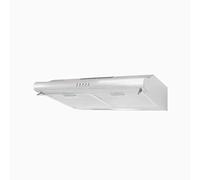 Exquisit® Cappa aspirante da parete 60 cm 3 livelli filtro carbone attivo pulsanti illuminazione LED timer, modalità estrazione, ricircolo, acciaio inossidabile