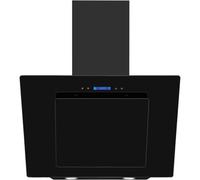 Exquisit Cappa aspirante KFD 807 - 2L, colore nero, con aria di scarico, capacità di ricircolo, 3 livelli di potenza, pulsanti, illuminazione a LED