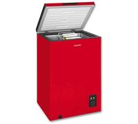 Exquisit Congelatore, 2 in 1, 99 litri, congelatore, congelatore, congelatore a 4 stelle, congelatore piccolo, caricamento dall'alto, congelatore, congelatore, GT100-050E rosso