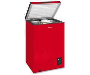 Exquisit Congelatore, 2 in 1, 99 litri, congelatore, congelatore, congelatore a 4 stelle, congelatore piccolo, caricamento dall'alto, congelatore, congelatore, GT100-050E rosso