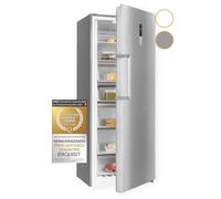Exquisit Congelatore GS380-NF-H-050D inoxlook | No Frost | Capacità netta: 380 L | Regolazione della temperatura | Allarme