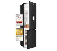 Exquisit Frigorifero congelatore KGC265-70-NF-WS-040C inoxlook-az | Volume 251 L | Frigorifero congelatore senza gelo | Distributore di acqua | Frigorifero freestanding