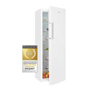 Exquisit Frigorifero KS350-V-H-040E bianco | capacità utile 331 l | bianco | autoportante | luce LED | fermata della porta sostituibile | ripiani in vetro | scomparto per verdure bianco