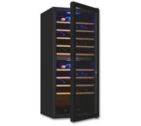 Exquisit Frigorifero per vino a 2 zone, spazio per 114 bottiglie, 220 litri, ventilatore a ricircolo, 9 ripiani in legno, display digitale della temperatura, WS2-114-GTE-160G nero