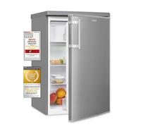 Exquisit KS16-V-H-040E Standkühlschrank, 55 cm breit, 127 L, LED Beleuchtung, inoxlook