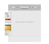 Exquisit Lavastoviglie EGSP6012-EB-030E INOX | Lavastoviglie 60 cm parzialmente integrata | Lavastoviglie da incasso | 12 controsoffitto | INOX