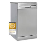 Exquisit Lavastoviglie GSP9109-030E Argento | Lavastoviglie 45 cm autoportante e sottopiano | Supporto | 9 controsoffitto | Argento