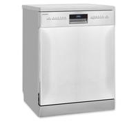 Exquisit Lavastoviglie GSP9614-030B inox | Cassetto flessibile per posate | Porta automatica | AquaStop | 14 soffitti su misura | illuminazione interna | 60 cm | indipendente