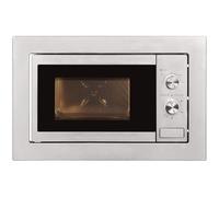 Exquisit Microonde da incasso EMW10-020 in acciaio inox, potenza 800 W, funzionamento semplicissimo, facile da installare, timer, piatto girevole da 27 cm, forno a microonde 60 cm, dispositivo da