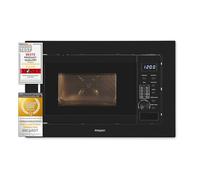 Exquisit Microonde da incasso EMW20-DG-020, nero, potenza 800 W, griglia da 1000 W, 8 programmi di cottura per auto, piatto girevole da 27 cm, dispositivo da incasso, vano cottura in acciaio inox