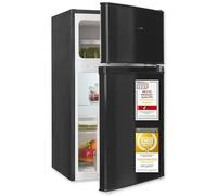 Exquisit Mini frigorifero congelatore, altezza 85 cm, frigorifero con congelatore piccolo, 85 litri, congelatore a 4 stelle, KGC590-30-E-040E nero