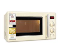 Exquisit Retrò Microonde RMW720-3GDIG | Microonde Retro 20 litri | Griglia da 1000 W | Display digitale | Piatto girevole | Programma di scongelamento | Microonde crema