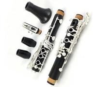 Exquisite clarinet instrument in the key of Bb selected ebony body silver-plated 18 keys Strumento Clarinetto