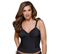 Exquisite Form 5107532 - Reggiseno totalmente senza ferretto, a bustino, per schiena e postura, dimagrante, con chiusura posteriore, nero, 5C