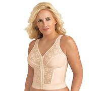 Exquisite Form Fully Front Close Longline Lace Posture Bra Reggiseno, Opaque, Beige Rosa, 9D Donna