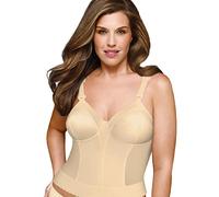 Exquisite Form Womens Back Close Longline Bra, Beige, 48D US