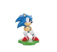 Exquisite Gaming: Holdems: SEGA - Sliding Sonic - Auricolari e supporto per telefono, Cable Guy, Mini oggetti da collezione con una torsione, Classic Sonic con licenza