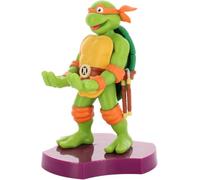 Exquisite Gaming: Holdems: TMNT - Michaelangelo - Auricolare e supporto per telefono, Cable Guys, mini oggetti da collezione con un twist, figura delle Tartarughe Ninja
