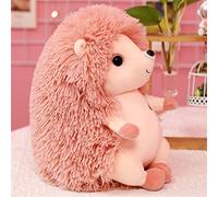 EXQULEG Riccio di peluche - morbido e lavabile, riccio di peluche per bambini, ragazze e ragazzi (rosa, 30 cm)