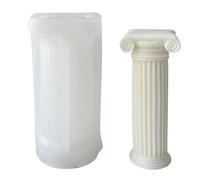 EXQULEG Stampo per candela in silicone, colonna romana, antica dea greca, stampo in silicone 3D, per la produzione di aromaterapia, candela, gesso (3#)
