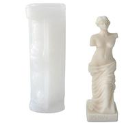 EXQULEG Stampo per candela in silicone, colonna romana, antica dea greca, stampo in silicone 3D, per la produzione di aromaterapia, candela, gesso (1#)