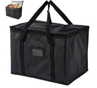 EXQUMAX Borsa termica grande per la consegna di cibo, borsa termica da 50 l, pieghevole, riutilizzabile, borsa termica per la spesa, borsa calda e fresca, per la consegna di alimenti e generi