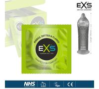 Exs 3In1 Ribbed, Dotted & Flared Condom 56 m Preservativi Stimolanti e Svasati