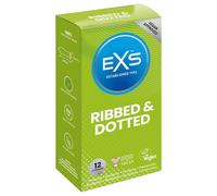 EXS a righe, puntinato e svasato - preservativo puntinato (12 pezzi)