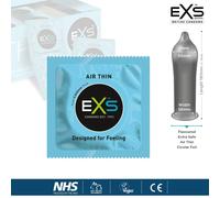 Exs Preservativi Air Thin Sottili, Svasati e Resistenti Larghezza 56 mm Condom