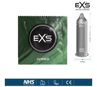 Exs Preservativi Jumbo King Size - Larghi Trasparenti Larghezza 69mm XXL 144 pz