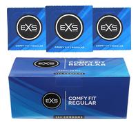 EXS Regular Preservativi Lattice naturale silicone lubrificato Vegan 144 Pezzi