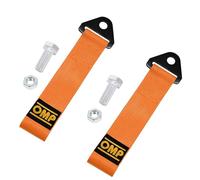 Exsbtay 2 Pezzi Cinghia di Traino Rosso, Gancio Traino in Tessuto, Corda per Rimorchio in Nylon, per Paraurti Anteriore e Posteriore, Fune di Traino Universale Racing (Arancia)