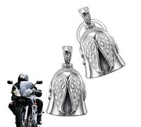 Exsbtay 2 Pezzi Guardian Bell Campanella Moto, Guardian Bell Portafortuna Moto, Portachiavi Guardian Bell, Angelo Custode Campanella Accessori, per Auto Biciclette, Elettriche, Moto