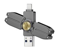 Exsellon 128GB Chiavetta USB per Phone, Pad, Android, PC e Mac,Memoria Esterna Phone con Design a Trottola, Adatta per Archiviazione e Momenti Antistress