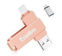 Exsellon 128GB Memoria Esterna per phone/Andriod/pad/Mac/tablet/PC | chiavetta usb per iphone per salvare più foto e video, libera spazio sul telefono e risolve il problema della memoria piena