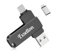 Exsellon 256GB Memoria Esterna per phone/Andriod/pad/tablet/PC/Mac | Chiavetta USB per iPhone per Salvare più Foto e Video, Libera Spazio sul Telefono e Risolve il Problema Della Memoria Piena