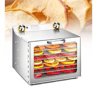 EXSHUING 400 W/800 W Essiccatore Per Alimenti, Essiccatore Professionale Per Frutta, 6-18 Strati, Timer Da 0 A 12 Ore, Intervallo Di Temperatura Da 30 °C A 90 °C, Ventola Da 6 Pollici(8 Trays)