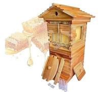 EXSHUING Be-E Hive, Arnia In Legno Con Flusso Automatico, Kit Di Avviamento Per Apicoltura Con Camera Di Osservazione, Kit Per Apicoltura E Accessori Per Principianti, Capacità 6000 Api