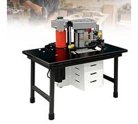 EXSHUING Bordatrice Per Bordi Dritti E Curvi, Macchina Per Bordatura E Incollaggio Da 1200 W Con Colla A Caldo Bifacciale, Supporta Spessori Dei Bordi Da 0,3 A 3 Mm E Altezze Da 7 A 60 Mm(Black)