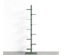 EXSHUING Libreria a torre in metallo, 9 ripiani Libreria a torre girevole a 360°, libr-eria indipendente per camera da letto e ufficio, ingombro compatto 39x39 cm, piedini antiscivolo(Green)