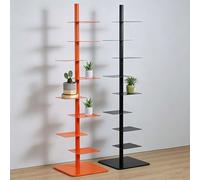 EXSHUING Libreria Vertical Spine, libreria girevole a 9 ripiani con design leggero da 11 kg, multiuso per soggiorno, camera da letto, libri e piante, facile da spostare, 7 colori(Orange)