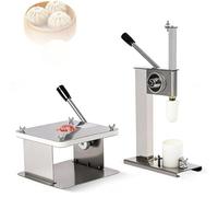 EXSHUING Macchina Per Baozi Cinese, Macchina Manuale Per La Preparazione Di Panini Con Chiusura A 9 Pieghe, Efficienza Di 500 Panini/Ora, 3 Stampi Intercambiabili In Pe(S)