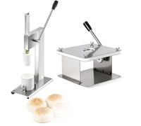 EXSHUING Macchina Per La Preparazione Di Panini, Macchina Semi-Automatica Per La Formatura Di Baozi Con 3 Stampi Intercambiabili, Perfetta Per Preparare Ravioli In Brodo, 500 Panini/Ora(L)