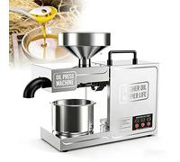 EXSHUING Pressa Per Olio Automatica, Estrattore Di Olio Elettrico Commerciale Ad Alta Resa Per Uso Domestico, Pressa A Caldo/A Freddo Da 820 W Per Arachidi, Semi Di Girasole, Resa Del 95%