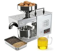 EXSHUING Pressa Per Olio Automatica, Estrattore Elettrico Commerciale Da 820 W Con Velocità Di Lavorazione Di 4-6 Kg/H, Tasso Di Estrazione Del 95% Per Arachidi, Noci E Semi Di Girasole