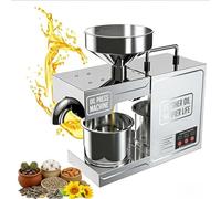 EXSHUING Pressa Per Olio Multiuso, Estrattore Elettrico Automatico Da 820 W Con Velocità Di Lavorazione Di 4-6 Kg/H, Sis-tema Di Pressatura A Caldo E A Freddo Per Arachidi, Sesamo, Semi